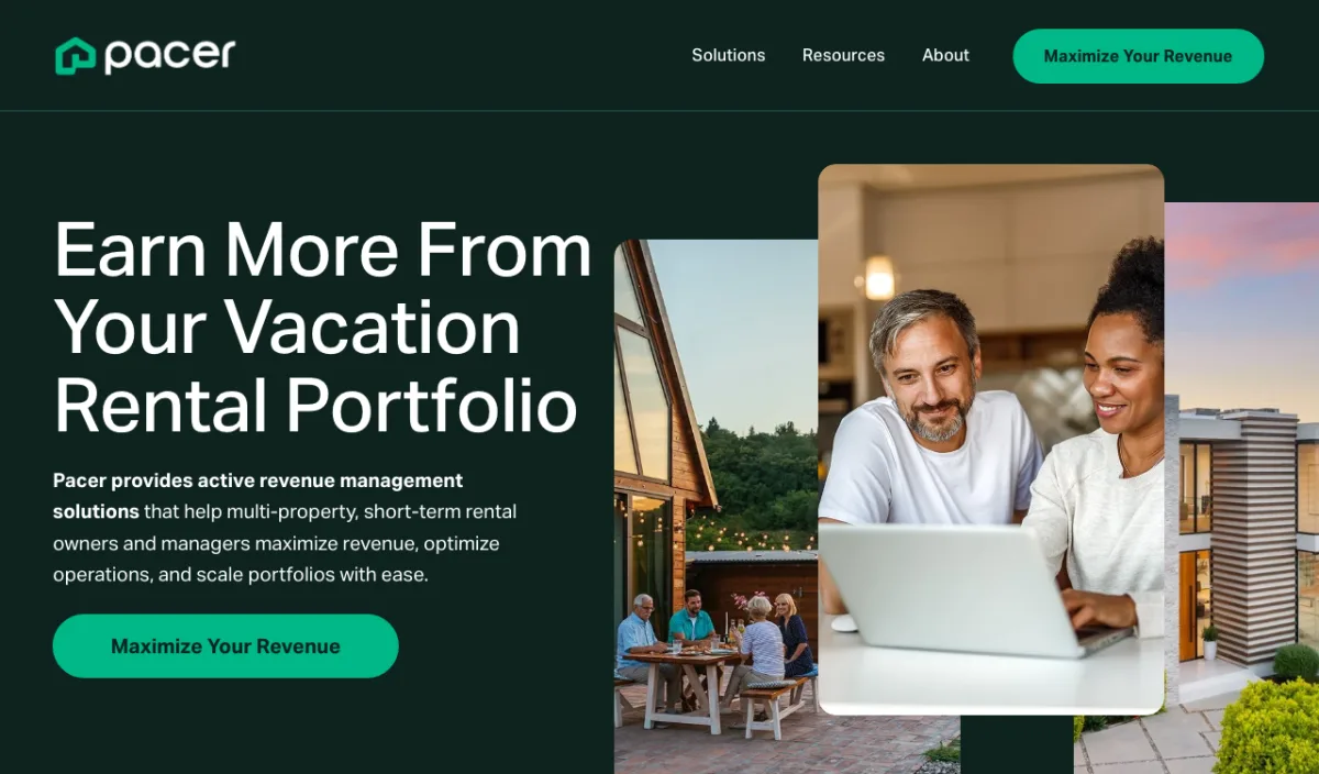 Pacer Revenue homepage — fractional Chief Revenue Officer support for STR property managers