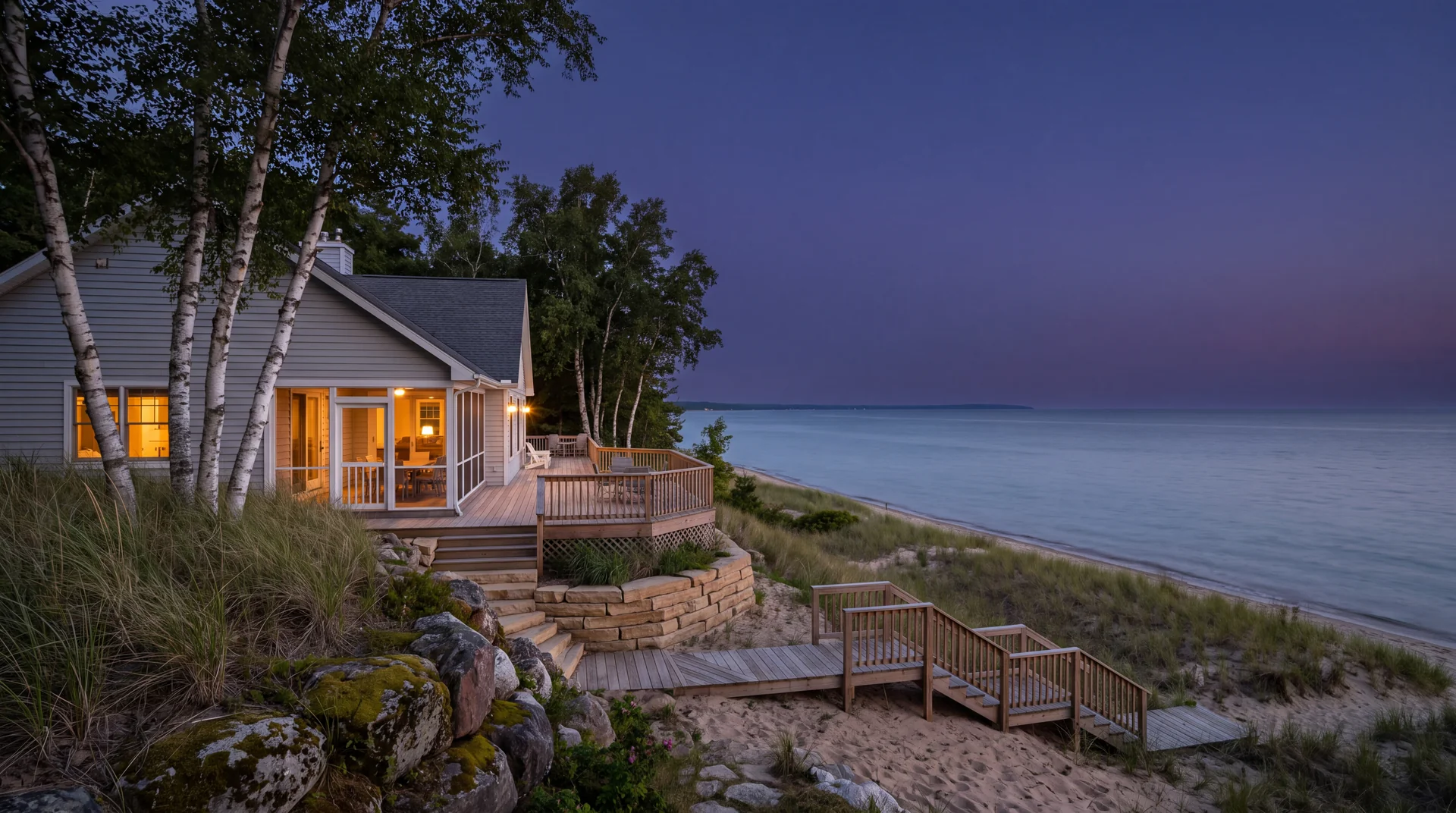A representative 3-bedroom short-term rental property in the Lake Michigan / Western MI area. Not the listing described in this case study.